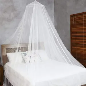 100% Polyester Round Hanging Foldable Easy Up Dome Ceiling Canopy Cover Double Bed Mosquito Net