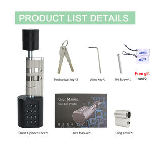 XSDTS SXS01 指紋認証ロック 調整可能なスマートシリンダー錠 機械式キー付き Tuya Wifi TT <span class=keywords><strong>Lock</strong></span>アプリ対応 - Product Image 5