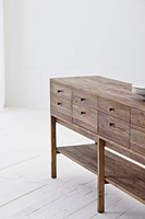 Table console en bois massif rustique moderne antique avec tiroirs, meubles classiques pour salle à manger, villa, cuisine, hôtel, salon