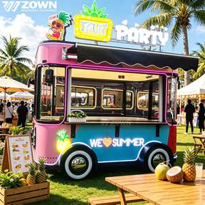 Custom 4 Wheels Electric Food Truck Stainless Steel Full Kitchen Mobile Coffee Ice Cream Cart for Street Vending Night Market - Product Image 1