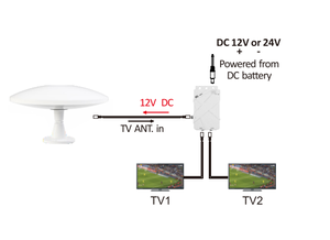 <span class=keywords><strong>Antenne</strong></span> numérique terrestre pour télévision par satellite, dispositif directionnel double Omni 360, Compatible avec AM/FM/VHF/UHF - Product Image 3
