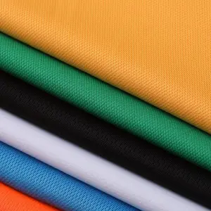 Polyester Shirt Fabric Recycled Polyester Bird Eye Mesh Fabric Birds Eye Pique Knitted Sportswear Fabric Stock Lots Men's T Shirt Fabric Manufacturers