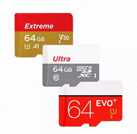 Mini carte SD avec capacité d'enregistrement 64 Go 32 Go 4K carte TF de vitesse A1 compatible avec les caméras de sécurité DVR 2 Go 512 Mo 128 Mo