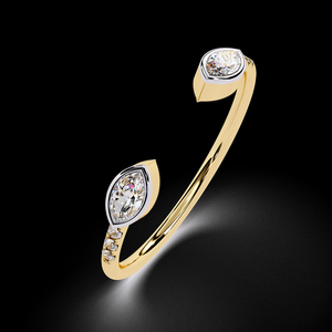 Anillo de Compromiso con Diamante Natural, Oro Sólido de 14K/18K, Corte Marquesa, Joyería Fina y Elegante, Anillo de Novia para Mujer - Product Image 4