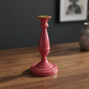 Luxury Lacquer Handmade <b>Candlestick</b> Holder OEM Decorative <b>Wooden</b> Candle Holders Customized Printing for Home Restaurant Hotel - Product Image 1