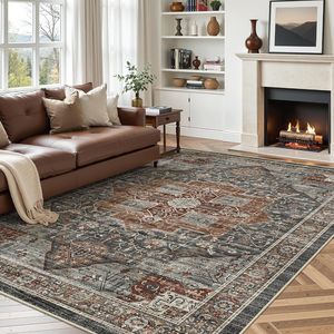 <span class=keywords><strong>Tapis</strong></span> d'intérieur à poils ras, imprimé floral, style bohème, gris clair/multicolore, <span class=keywords><strong>antidérapant</strong></span>, grand format, fabriqué à la machine, en polyester, pour salon - Product Image 3