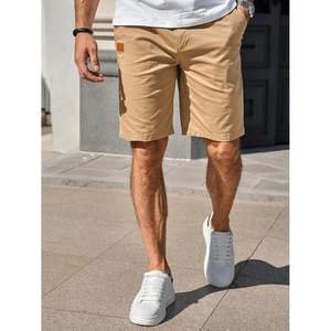 2025 pantalones cortos informales de estilo callejero para hombre, verano, playa, sarga elástica, Chino, algodón, cordón, talla XXS, Logo, poliéster - Product Image 2