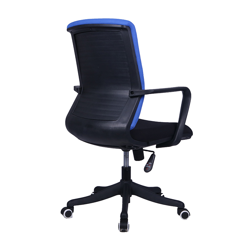 AODA desktop adjustable pool blue fabric mid work chair office chairs with casters