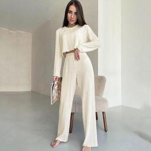 Ensemble pantalon court sexy ajouré pour femme, collection automne, style maison tendance - Product Image 4