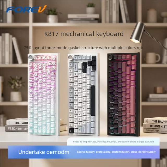 Custom K81 Tri Mode Mechanical Keyboard, Side Printed Keys, Wireless  Wired, Ideal for Office Work  Esports Gaming