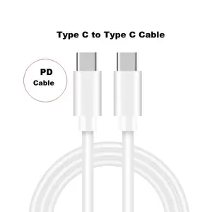 Kabel pengisi daya ponsel, 1 kabel usb Tipe c ke pd 20w 60w pengisian cepat colokan eu AS untuk iphone 15 dan untuk samsung