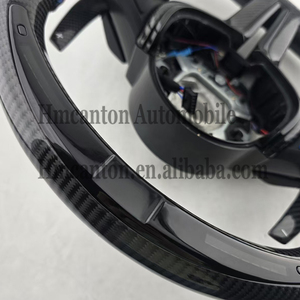 Volant de direction en cuir perforé et fibre de carbone pour BMW Série 3 Série 5 F10 F20 F30 F90 F01 F02 - Vente flash - Product Image 5