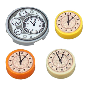 MOC City Watch Cadran Imprimé Carreaux Blocs de Construction Horloge Visage Accessoires Briques Jouets Garçons Cadeau - Product Image 1