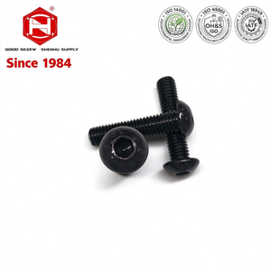 Factory Supply GB70.2-2000 Hex Socket Button Head <b>Screws</b> Carbon Steel Black Oxide Round Head Allen <b>Screws</b> - Product Image 1