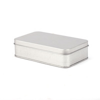 Boîte de rangement rectangulaire en fer blanc avec fenêtre 135 x 80 x 35 mm, emballage en fer blanc pour coupe-ongles, qualité alimentaire, écologique, ISO9001, logo personnalisé