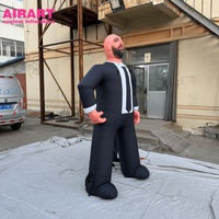 Homme gonflable de 2,4 m de haut pour la décoration de scène de mariage, fond, costume d'homme personnalisé, modèle gonflable