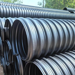 <span class=keywords><strong>Tuyau</strong></span> corrugué spiralé renforcé par ceinture en acier HDPE SN8-20 DN300-3000 PE100 pour le drainage des eaux de pluie - Product Image 1