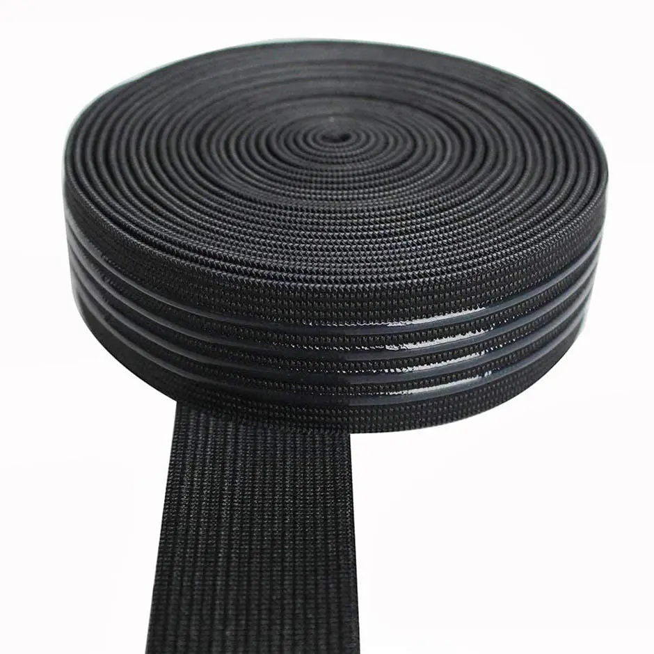 impresión de cinta de antideslizante de agarre de silicona cinta elástica para la ropa de desgaste de ropa de