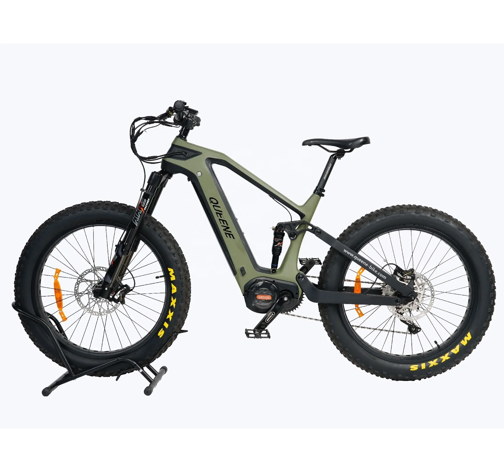 Queene 1000W Bafang Ultra M620 חשמלי שומן היברידי Ebike אמצע כונן G510 מסגרת השעיה מלאה אופני הרים חשמליים