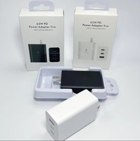Cargador de Pared Rápido de 65W PD con 3 Puertos USB-C y USB-A, Adaptador de Carga Portátil de Viaje con Enchufe EU, UK, US para Samsung S22, S23, S24, S25, S26 Ultra