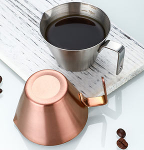 Tasse à Verser en Acier Inoxydable Argent Or avec Échelle de Mesure de 100 ml pour Café <span class=keywords><strong>Thé</strong></span> au Lait - Product Image 6