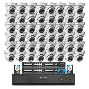 Système de caméra de sécurité IP CCTV 4K 64 canaux 4COVR, NVR avec disque dur 16 To, vision nocturne IA 48X 8Mp, kits de <span class=keywords><strong>surveillance</strong></span> commerciale NVR - Product Image 1