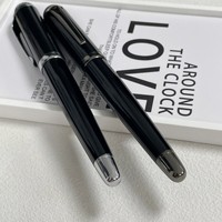 Stylo à bille en métal haut de gamme haut de gamme haut de gamme Design diamant noir gravure cadeau d'affaires stylo Gel pour étranger