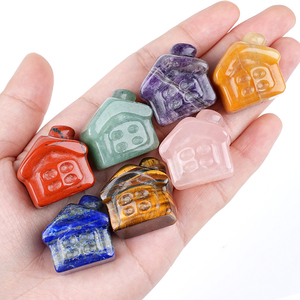 Estatua de Cristal en Miniatura Tallada en Forma de Casa de Hongo, Ornamento de Jardín para Sanación Reiki, Regalo Festivo, Decoración de Escritorio y Hogar - Product Image 1
