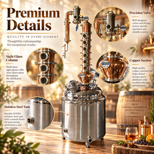 Towin 200L Heim-Destillieranlage für Wodka und Whisky mit digitaler Temperaturregelung, Glasluken und Edelstahltank - Product Image 3