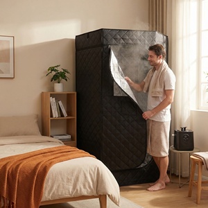 Sauna Eléctrica Portátil Moderna de Diseño Pentagonal, Cabina de Vapor Acrílica para el Hogar, Ideal para Apartamentos y Salas de Estar - Product Image 3