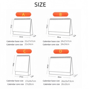 <span class=keywords><strong>Calendrier</strong></span> en papier personnalisable avec logo et photo, quotidien et mensuel, reliure agrafée ou spirale, cadeau de bureau, promotion, logo et photo personnalisables - Product Image 4
