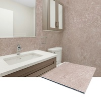 Carreaux de marbre de luxe pour salle de bain, imperméables, de haute qualité, vente en gros, panneaux muraux en PVC, système de fixation par clic, pose facile
