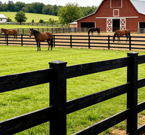 Valla para Caballos de 4.5 Pies de Altura, Blanca, de 3 Rieles, Ecológica y Fácil de Montar, de Plástico PVC Vinilo con Modelado 3D para Rancho o Corral - Product Image 1