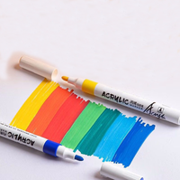 Ensemble de marqueurs à base d'eau pour la peinture acrylique à pointe fine et aux couleurs vives assorties