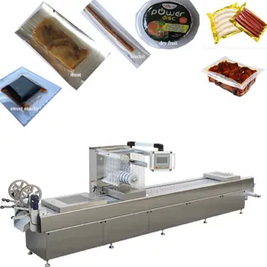 Dates Fruit Biscuit Sausage Thermoform Vacuum Packing Sealing Machine Automatic Meat Vacuum Thermoforming Machine