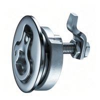 Loquet de compression pour armoire industrielle série M1 25, en acier inoxydable 316 moulé sous pression, type relevable et rotatif, plage de réglage 64 mm