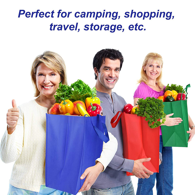 Wholesale heavy duty shopping carry reusable non woven bag for supermarket