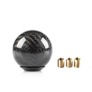 Pommeau de levier de vitesse en fibre de carbone, 50 mm, rond, léger, pour transmission automatique, accessoire de voiture - Product Image 3