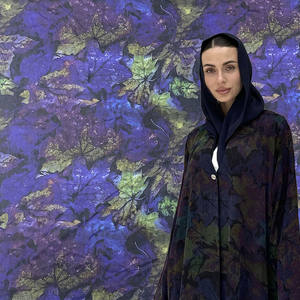 Nouveau Tissu Crêpe Imprimé Premium Hijab Écharpe Hijab Femme Châle Tissu 100% Polyester Dubaï Abaya Nida Tissu pour Abaya - Product Image 1