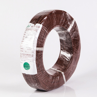 Câble d'alimentation électrique souple marron RV-90 02 en PVC 1*0.5mm² OD3.1, conducteur en cuivre toronné 99,9% pur, homologué 300V/600V