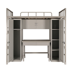 Combinaison multi-fonctions permettant de gagner de l'espace, <span class=keywords><strong>lit</strong></span> loft en métal pour étudiants <span class=keywords><strong>avec</strong></span> <span class=keywords><strong>rangement</strong></span> <span class=keywords><strong>et</strong></span> <span class=keywords><strong>lit</strong></span> de <span class=keywords><strong>bureau</strong></span> - Product Image 1