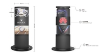 Affichage LED rotatif à 360 degrés pour les entreprises de libre-service intérieures et extérieures Centres commerciaux Magasins de détail Métros Ascenseurs CMS
