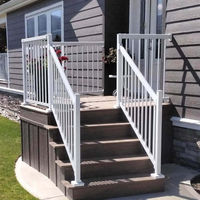 Rampe en alliage d'aluminium au design moderne pour escaliers, balcons, villas et centres commerciaux - Durable, résistant à la rouille, imperméable et facile à peindre par poudrage