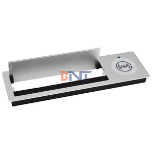 Boente Customized Table Hole <strong>Cover</strong> Black Brush Wire Under Desk <strong>Cable</strong> <strong>Entry</strong> Grommet Box Management Tray - Product Image 2