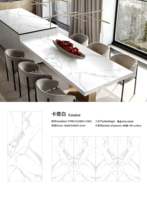 Azulejos de Piedra Sinterizada para Decoración del Hogar, Baldosas para Cocina de 1600*3200, Losa de Piedra Sinterizada con Textura de Mármol, Superficie Mate