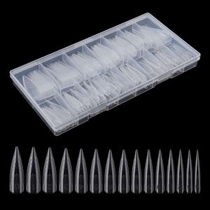 BQAN, 150 Uds., extensión <span class=keywords><strong>de</strong></span> <span class=keywords><strong>Gel</strong></span> Builder, uñas cortas, doble forma, puntas dobles falsas, puntas <span class=keywords><strong>de</strong></span> uñas <span class=keywords><strong>de</strong></span> doble forma para herramientas <span class=keywords><strong>de</strong></span> belleza <span class=keywords><strong>de</strong></span> uñas - Product Image 2