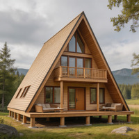 Casa Prefabricada de Madera con Estructura en A y Terrazas, Ideal para Glamping, Resorts y Hoteles Boutique