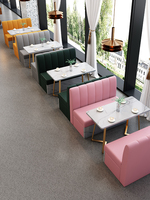 Ensemble de canapés de restaurant, tables et chaises sur mesure, mobilier de restaurant commercial pour hamburgers, poulet frit, pizza, café