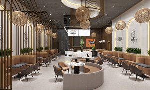 Thiết Kế Nội Thất Thương Mại Phổ Biến Quầy Cà Phê Trưng Bày Bán Lẻ Đồ Nội Thất Trưng Bày Quán Cà Phê Thiết Kế Quầy Cà Phê Hiện Đại - Product Image 3