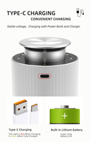 Diffuseur d'arôme de voiture électrique Rechargeable portable atomisation ultrasonique de table diffuseur d'huile essentielle sans eau